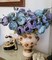 2 Bouquets Vintage Artificial Peonies Silk Peony Flowers for Wedding Bridal Home Décor Beautiful Floral Centerpiece Arrangement, Blue